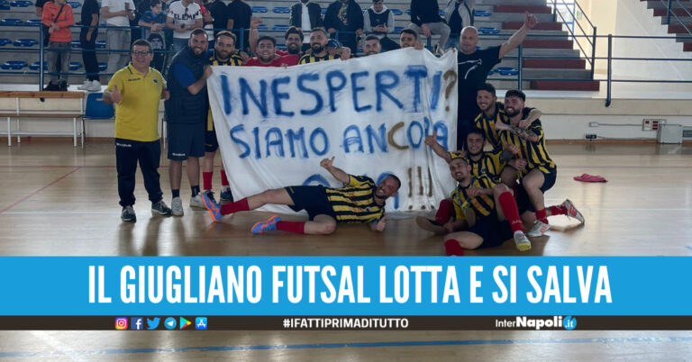 L'Atletico Futsal Giugliano resta tra i professionisti, vittoria al cardiopalma dei ragazzi di mister D'Ambrosio