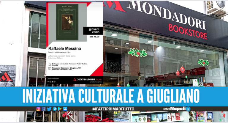 Giugliano, nello store Mondadori la presentazione del libro Artemisia e i colori delle stelle con l’autore Raffaele Messina