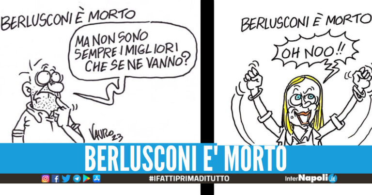 Berlusconi è morto: pioggia di critiche per la nuova vignetta di Vauro Senesi: 