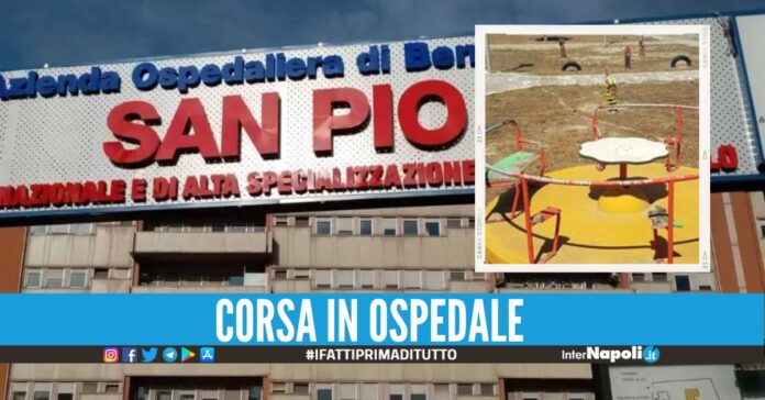 Bimbo di 6 anni cade dalla giostrina in Campania, è in codice rosso