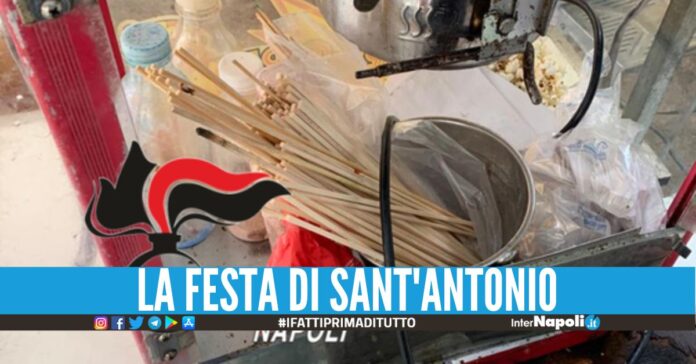 Bancarelle e ambulanti controllati durante la festa ad Afragola: scattano i sequestri.