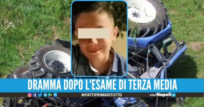 Muore schiacciato dal trattore, addio al 14enne Vincenzo