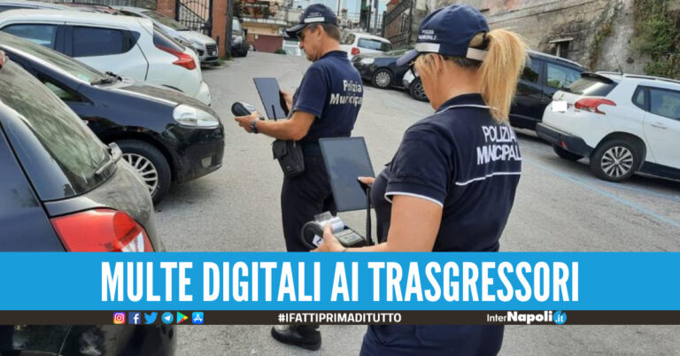 Multe a carta zero per la Polizia municipale, in provincia di Napoli le multe sono hi tech