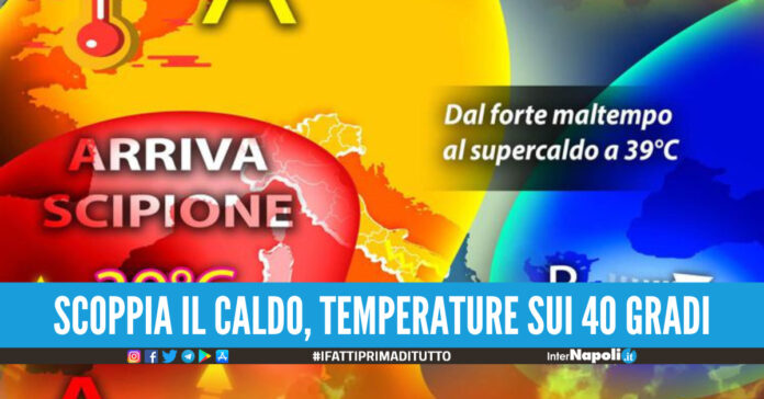Dai nubifragi all'afa, arriva 'Scipione' caldo torrido e temperature fino a 40 gradi