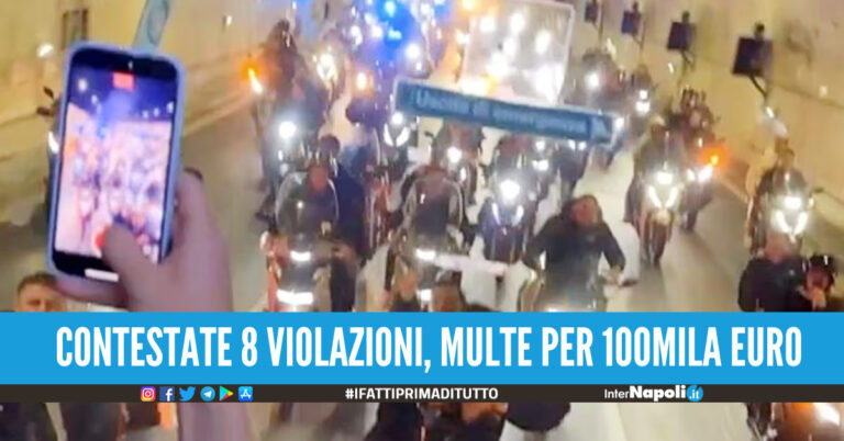 Festa scudetto a Napoli contestate 255 violazioni del Codice della Strada sulla Tangenziale