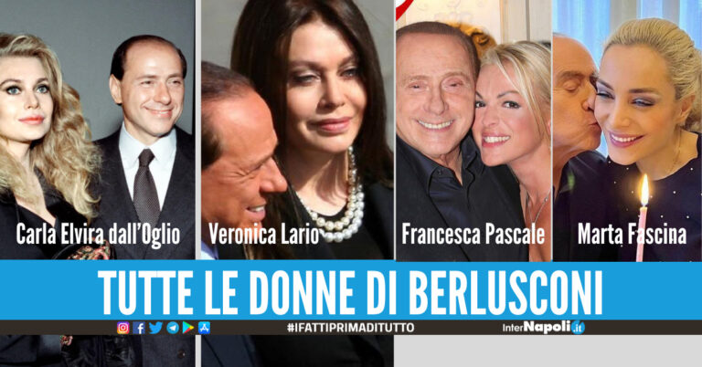 Le tante donne di Silvio Berlusconi, due sono napoletane i matrimoni, i flirt e le storie segrete