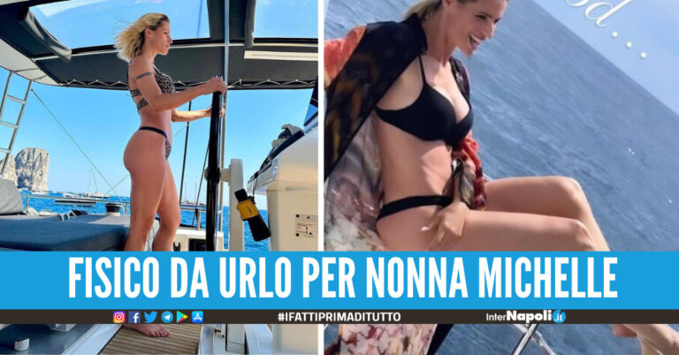 Michelle Hunziker in vacanza a Capri, fisico da urlo E' la nonna più bella