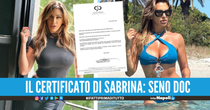 Sabrina Salerno si arrabbia Il mio seno è naturale, ho la certificazione!