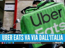 Uber Eats lascia l'Italia, è una delle piattaforme di food delivery più utilizzate a Napoli