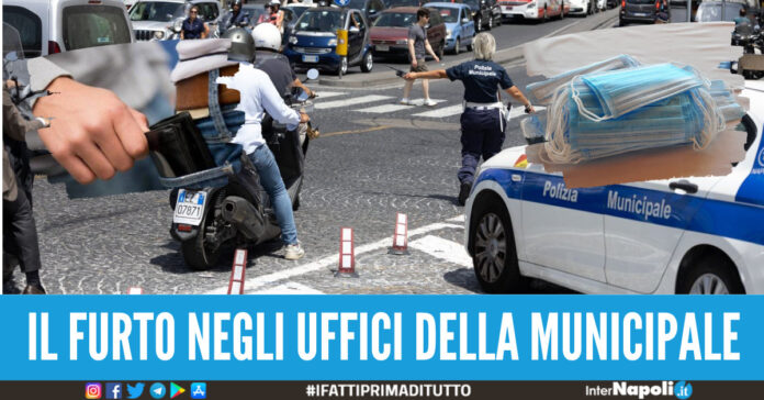 furto ufficio dei vigili piazza dante