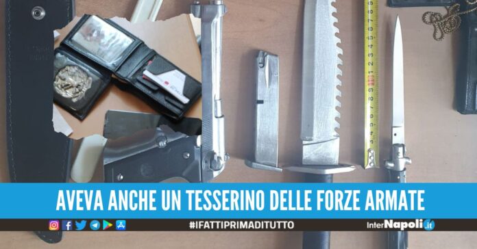 Pistola e coltelli nascosti nello zaino, pregiudicato preso a Napoli