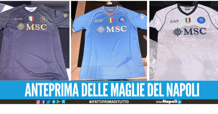 Colletto tricolore, Vesuvio e scritte dorate: l'anteprima delle nuove maglie dividono i tifosi del Napoli