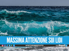 Allerta meteo in Campania, vento forte e mare agitato: rischio sicurezza sugli stabilimenti balneari