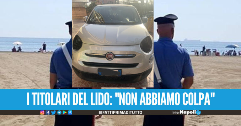 Disavventura per una famiglia a Varcaturo, trova l'auto vandalizzata nel parcheggio del lido