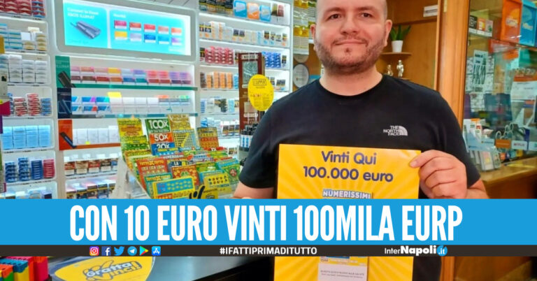 Festa grande a Pomigliano d'Arco, centrato un premio da 100mila euro al Gratta e Vinci