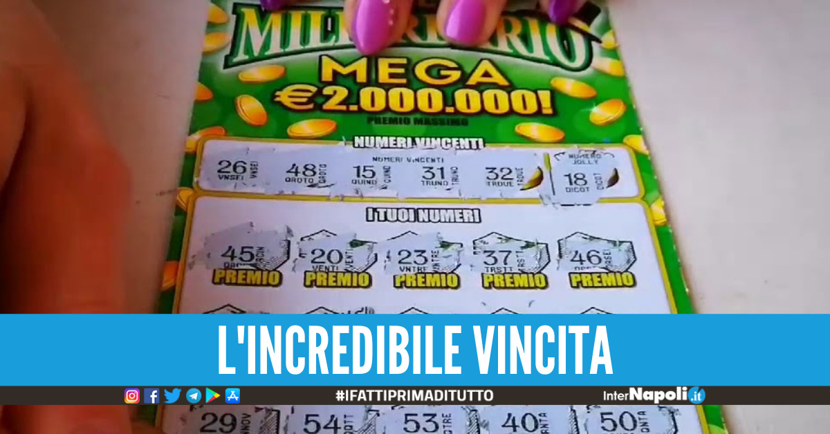 La fortuna fa tappa in Campania, compra un Gratta e Vinci da 10 euro e  vince 2 milioni