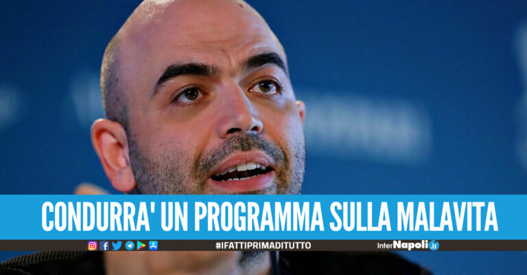 Roberto Saviano torna in tv, condurrà un programma in prima serata su Rai 3