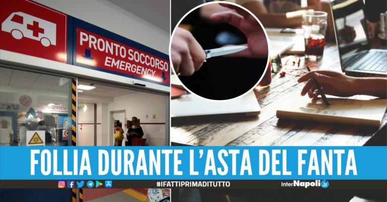 Asta del fantacalcio finisce a coltellate a Napoli, 15enne rischia l’amputazione della gamba