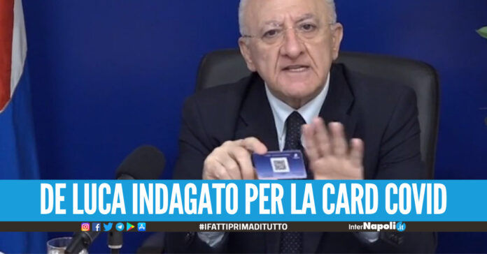 Attestato digitale di vaccinazione anti covid, indagato De Luca per danno erariale