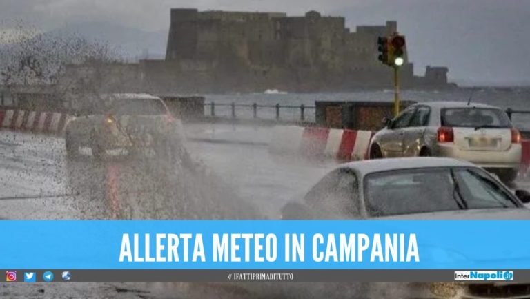Vento forte e temporali, scatta l’allerta meteo in Campania