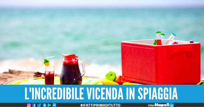 vietato ingresso in spiaggia pozzuoli borsa frigo