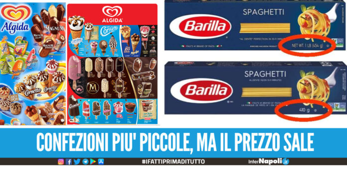 Cos'è il Shrinkflation, confezioni più piccole ma il prezzo non scende E' una truffa