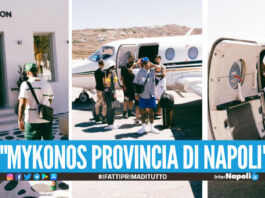 Mykonos provincia di Napoli, Geolier sbarca sull'isola greca con un volo privato e conquista i fans