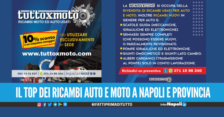 Tuttoxmoto, l'azienda leader nella rivendita di ricambi usati per moto e auto a Napoli e provincia