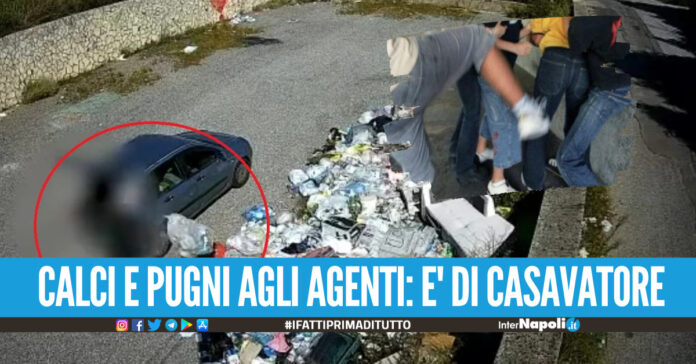 Vergogna a Secondigliano sorpreso a sversare rifiuti in strada aggredisce gli agenti della Municipale