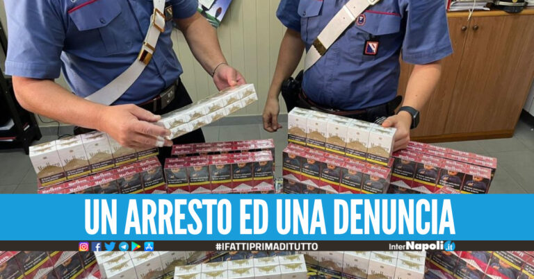 Blitz a Qualiano, carabinieri fermano auto sospetta c'erano 2500 pacchetti di sigarette e 2800 euro