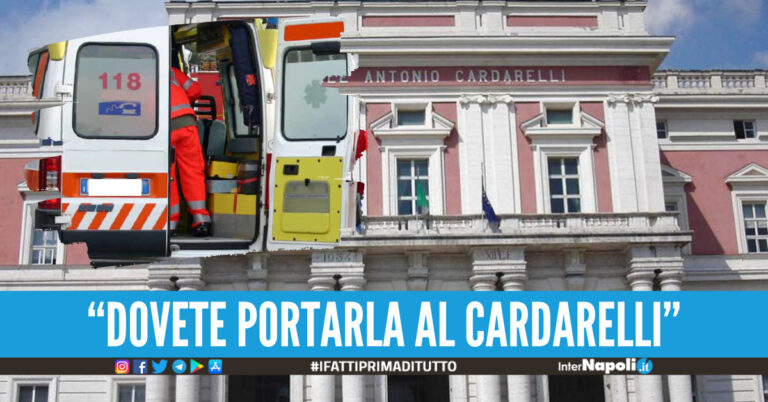 “L’ambulanza è sequestrata! Ve la distruggo”: follia a Napoli, marito di una paziente minaccia il 118