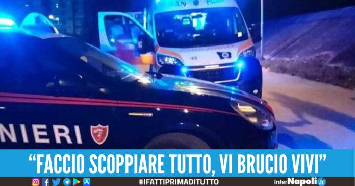 Drammatico tentativo di strage a Caserta: uomo in preda alla follia sequestra moglie e figli e minaccia di esplosione