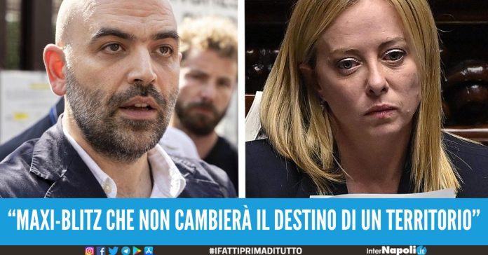 saviano meloni blitz caivano
