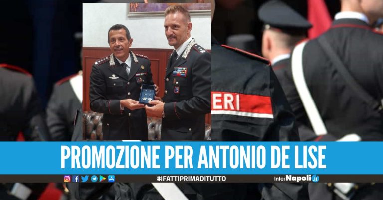 Altra promozione per l’ex Comandante della Compagnia di Giugliano, Antonio De Lise diventa Tenente Colonnello