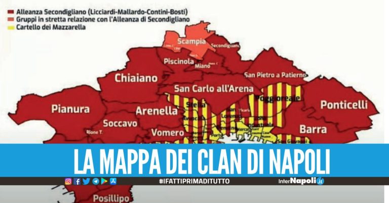 La mappa della camorra a Napoli, 2 grandi clan e tanti gruppi piccoli gruppi criminali si dividono la città