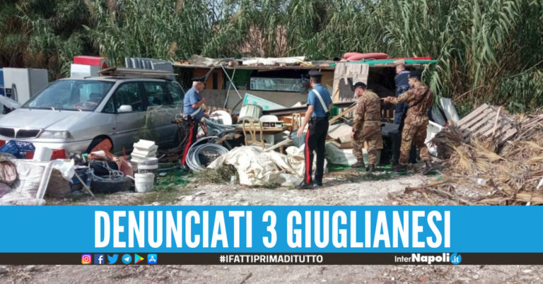 Rifiuti pericolosi nel terreno a Giugliano e ricettazione, 3 denunce dei carabinieri