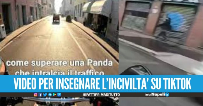 Vado sul marciapiede per saltare tutti i semafori. Come evitare il traffico a Napoli, video su TikTok