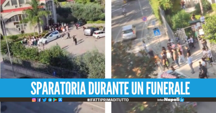 [Video]. Panico ad Acerra, spari durante un funerale gente in fuga