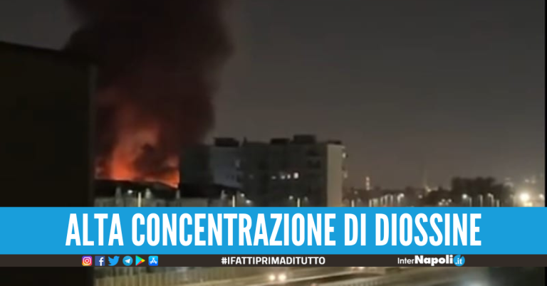 Incendio a Ponticelli, l'Arpac: 
