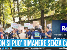 Ferma le ruspe, manifestazione alla Rai a Napoli contro l'abbattimento delle case abusive