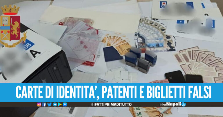 Centrale di documenti falsi scoperta ai Quartieri Spagnoli, maxi sequestro e un arresto