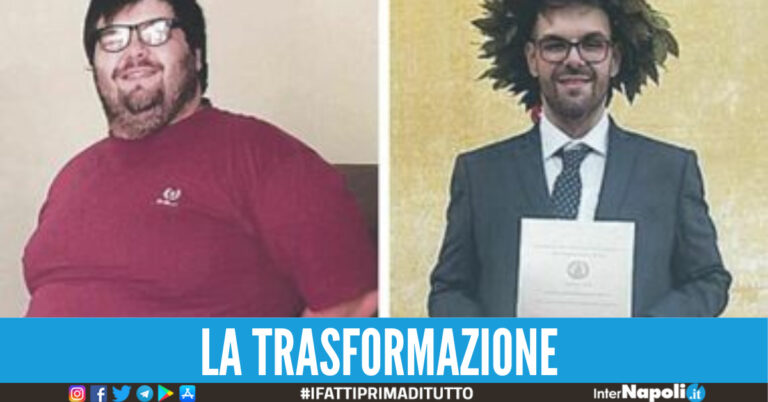 Napoli. Cristian perde 110 Kg con una dieta ‘speciale’, poi fa la tesi di laurea sulla sua storia