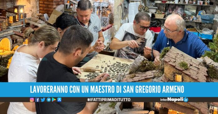 Un presepe-albero realizzato dai ragazzi disabili, l'idea parte da Mugnano e arriva a Napoli