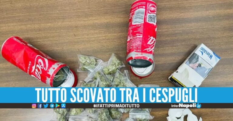 Blitz nel rione Traiano, marijuana nascosta nelle lattine della Coca Cola