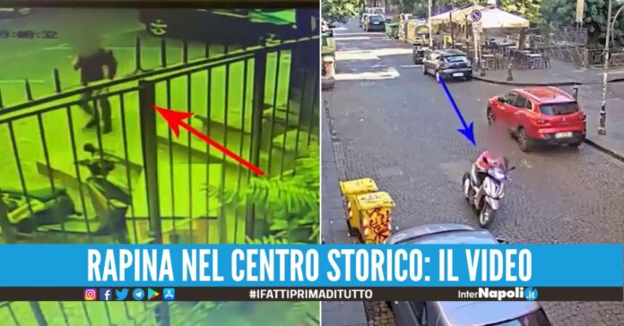rapina nel centro storico: il video
