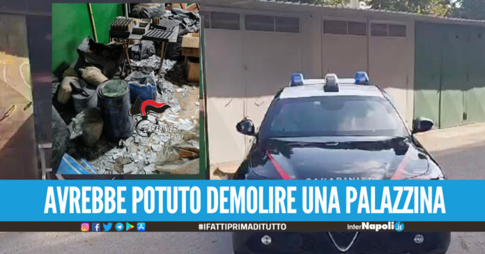 Fabbrica di esplosivi tra le abitazioni a Scampia, sequestrati oltre cento chili di polveri
