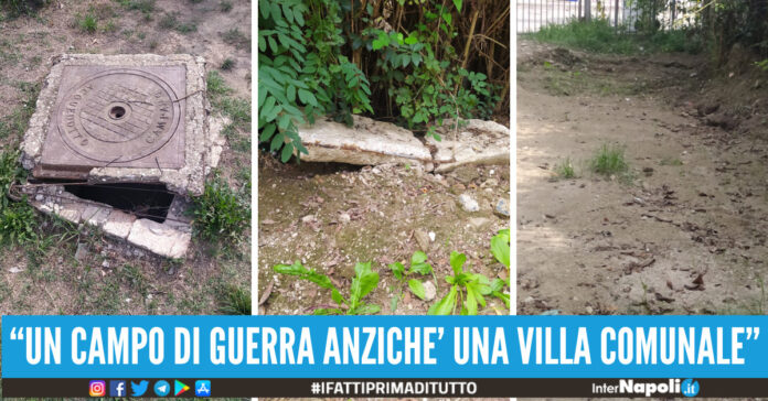 villa comunale villaricca degrado