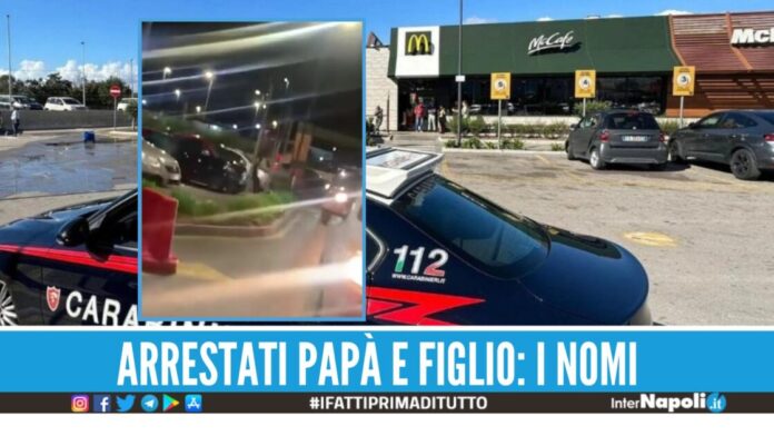 Colpi di pistola esplosi fuori al McDonald's nel Napoletano, feriti 2 giovani
