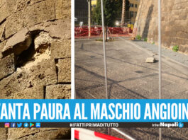Si stacca una grossa pietra dal Maschio Angioino, il Comune avvia le verifiche