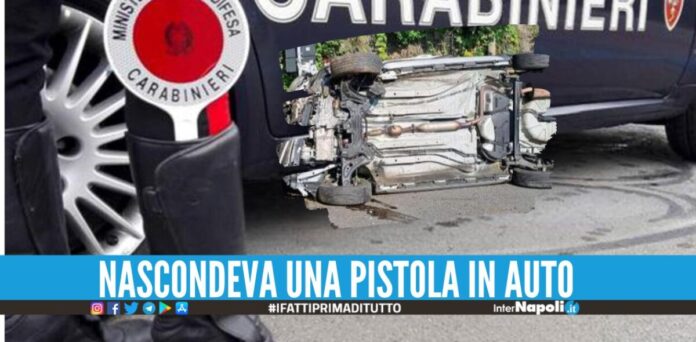Si ribalta con l'Opel per sfuggire ai carabinieri, preso 42enne di Crispano